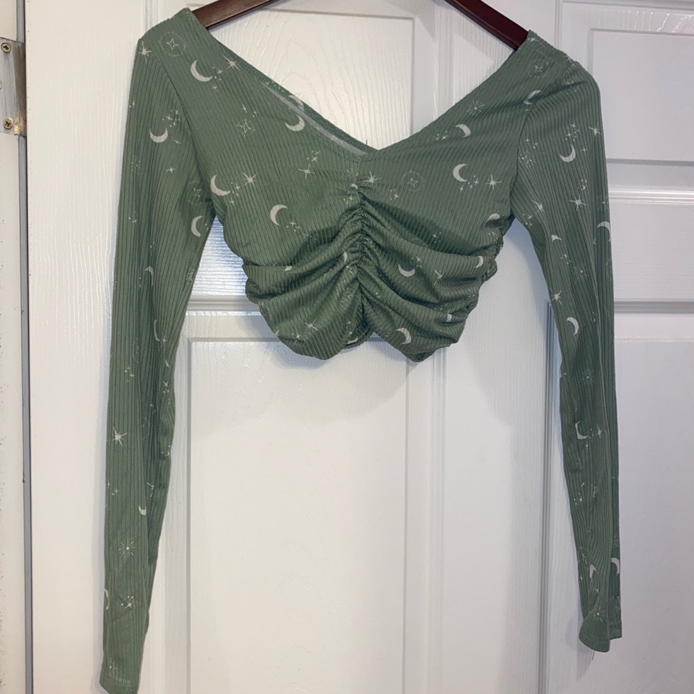 Forever21 Stars and Moon Ruched Top